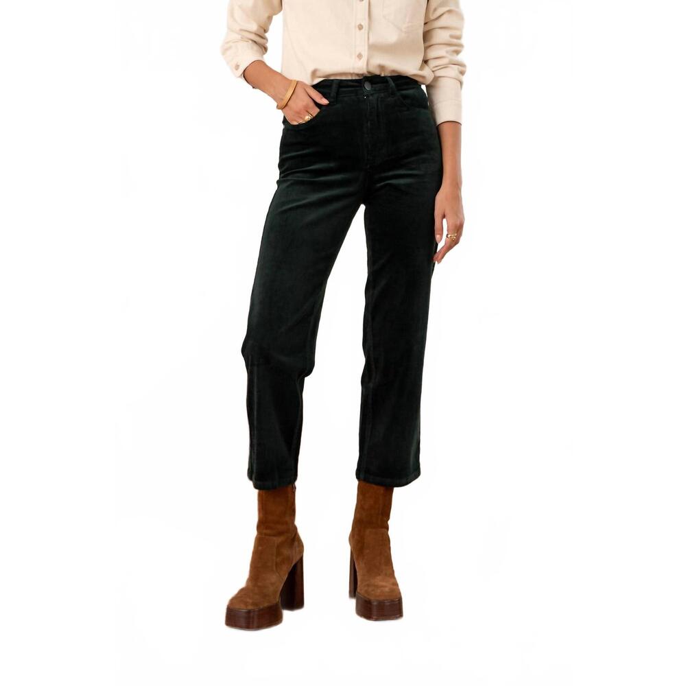 NEW ORAIJE PARIS solange straight corduroy pant in green